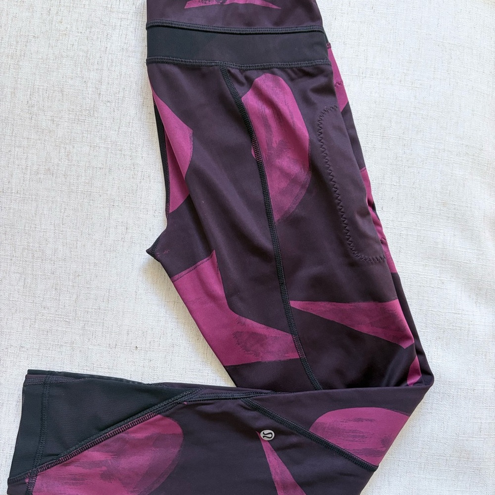 lululemon athletica Purple and Black Leggings